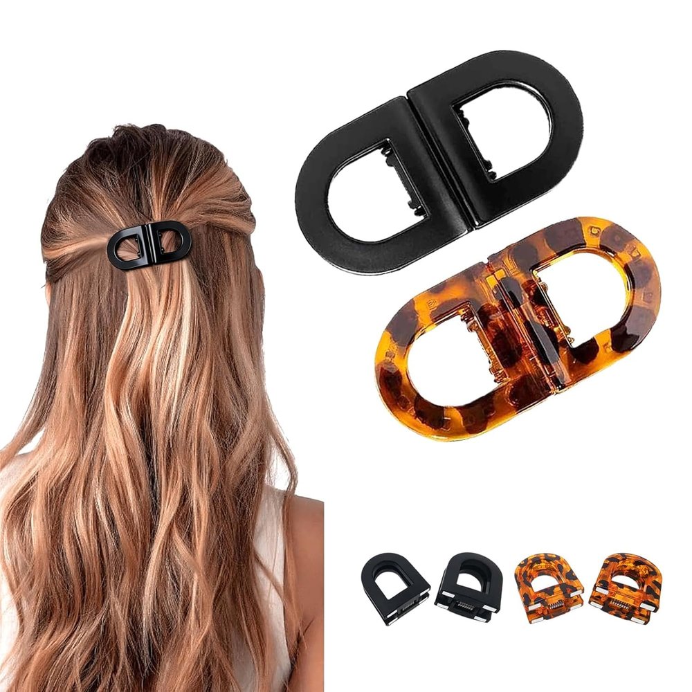 Magnetic Hair Clips for Women Flat Strong Hold No-Slip Magnetic Hair Styling Clips, Seamless 2-In-1 Design for Easy Everyday Hairstyles, Gentle on All Hair Types,A