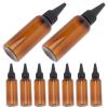 ABOOFAN 10 Pack 50ml Brown Plastic Hair Dye Applicator Bottles view 1