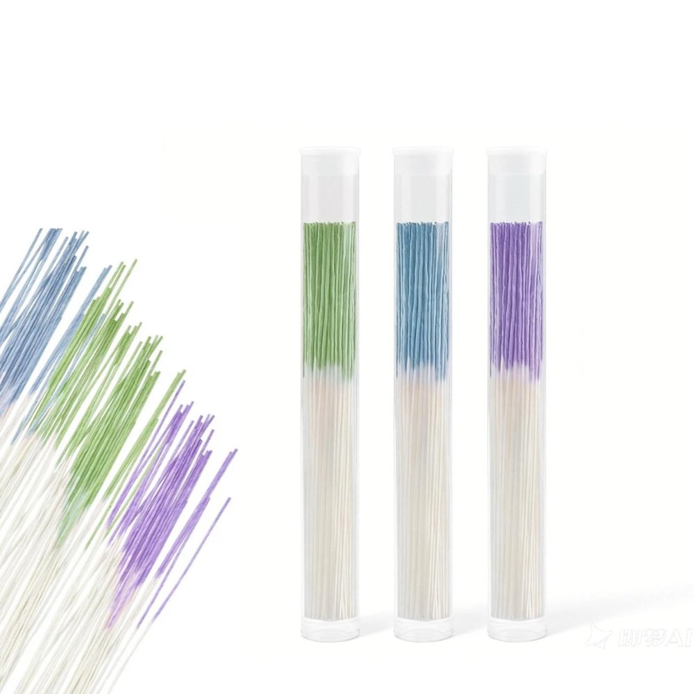Aissmmeio 180 Pieces of Perforated Care Cleaning Agent Dental Floss Disposable Cleaning Line and Ear Hole Care Tools Ear Hole Floss Piercing Cleaner (Green Blue Purple)