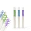 Aissmmeio 180 Pieces of Perforated Care Cleaning Agent Dental Floss Disposable Cleaning Line and Ear Hole Care Tools Ear Hole Floss Piercing Cleaner (Green Blue Purple) view 1