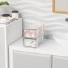 Yieach 4 Pack Clear Stackable Storage Drawers,4.5" Tall Acrylic Makeup Organizer Drawers and Medicine Cabinet Organizers,Pull Out Plastic Bathroom Closet Organizer for Hair Clip,Baby Bottle,Pacifier view 2