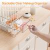 Yieach 4 Pack Clear Stackable Storage Drawers,4.5" Tall Acrylic Makeup Organizer Drawers and Medicine Cabinet Organizers,Pull Out Plastic Bathroom Closet Organizer for Hair Clip,Baby Bottle,Pacifier view 4