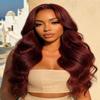 Beauty Forever Reddish Brown Lace Front Wig Human Hair 7x5 Body Wave Bye Bye Slip Glueless Wigs with Elastic Drawstring,Pre Plucked,Bleached Knots,Natural Hairline,150% Density 20inch view 1