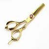 Hair Cutting Shears 5inch 440c ale Scissor Gold Cut Scissors Barber Haircut Thinning Hairdresser(Thinning) view 1