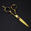 Hair Cutting Shears 5inch 440c ale Scissor Gold Cut Scissors Barber Haircut Thinning Hairdresser(Thinning) view 2