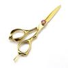 Hair Cutting Shears 5inch 440c ale Scissor Gold Cut Scissors Barber Haircut Thinning Hairdresser(Thinning) view 3