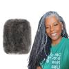 Afro Kinky-Curly Bulk Human Hair 50g/pack, Salt&Pepper, 16Inches view 1