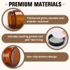 30 Pcs 2 oz Glass Jars with Lids, Amber,with 60 Labels & 10 Spatulas view 4