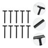 HEATSHAKING 10pcs Disposable Double-layer Carbon Steel Hair Remover Razors Black Anti-slip Body Depilator for Men and Women Armpit and Back Hair Trimming view 3