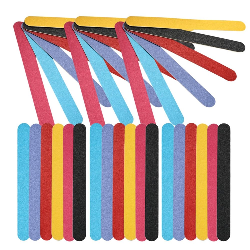 PRETYZOOM 36pcs Double-Sided Nail Files and Buffers Set, Multi-Color Emery Boards for Natural Nails, Fingernail Files for Men and Women, Professional Manicure Tools for Home and Salon Use