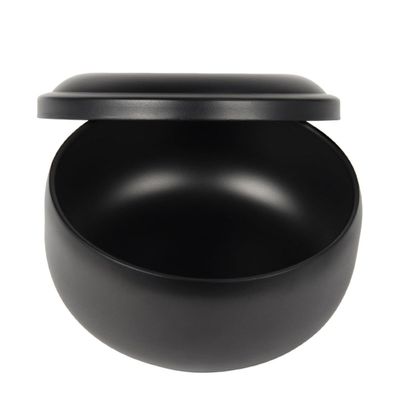 NOLITOY Stainless Steel Shaving Bowl for Men with Lid, Foaming Soap Container, Manual Shaving Accessory for Home Use