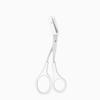Eyebrow Trimming Scissors with Built-in Comb, Stainless Steel, Precise Grooming Tool view 1