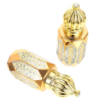 SEWCHICS 2pcs 6ml Essential Oil Roller Sub Bottles Glass Liquid Perfume Container Portable Refillable for Travel and Massage Style