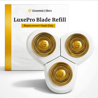 Groomie Hers LuxePro 3-Blade Replacement Head for Women Electric Shaver
