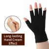 8 Pairs Black Cotton Moisturizing Gloves Fingerless Breathable Moisturizing Night Glove Fingerless Touchscreen Moisturizings Glove Cotton Quilting Gloves for Dry Hand Sleeping Overnight Care Women Men view 3