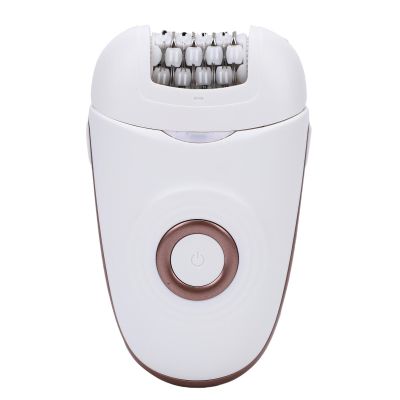 Dioche Women Depilator Lady in 1 Women Depilator Electric Hair Epilator Trimmer with Foot File Head - IPX4 for Home Use - Multipurpose Personal Care in Pink (Gold)