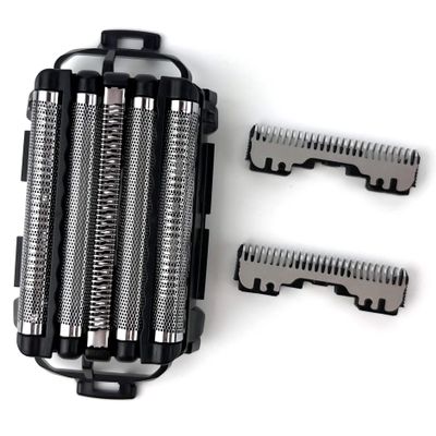 WES9032P Shaver Blades and Shaver Foil Screen Fit for Panasonic Fit for ARC5 ES-LV97-K, ES-LV67-K, ES-LV95-S, ES-LV65-S, 2pc Razor Blades & Replacement Foil