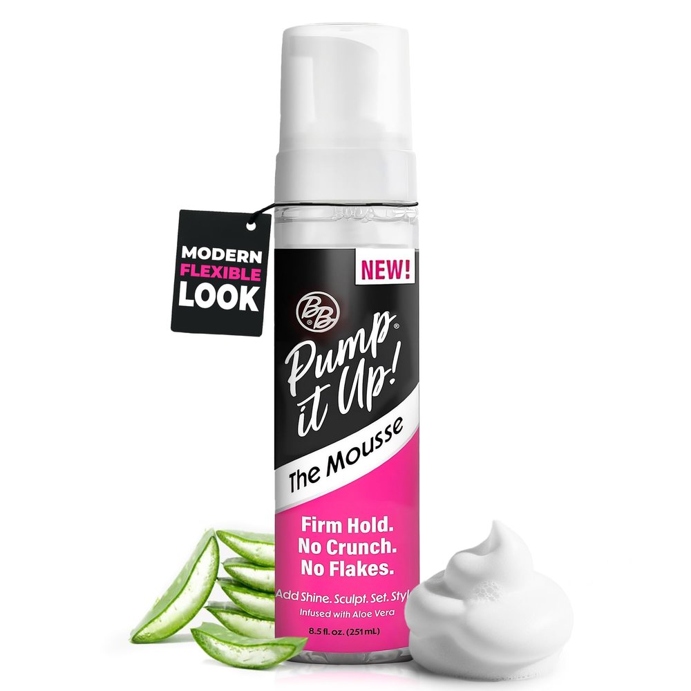 Bronner Bros Pump It Up! The Mousse for Hair Styling, Firm Hold, 8.5oz