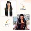 Ruibor 13x6 Lace Front Wigs Human Hair Pre Plucked Straight Wigs Human Hair 200 Density Glueless HD Lace Frontal Wigs No Tangle Tiny Knots Black Wig Soft Heat-Resistant Invisilbe Hairline 22 Inch view 2