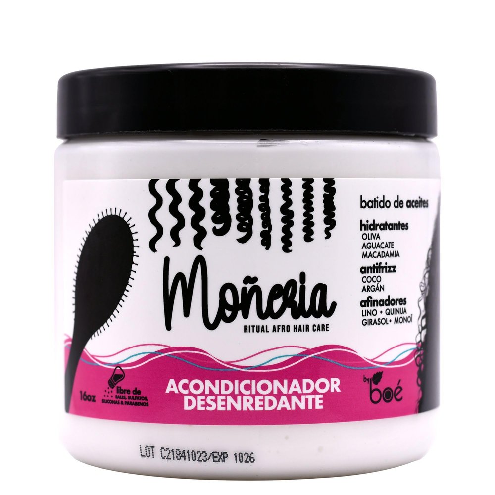 BO COSMETICS Moneria Ritual Afro Hair Care Detangling Conditioner 16 oz Oil Blend for Deep Hydration, Strength & Frizz Control Olive, Argan, Macadamia, Avocado & More For Coily & Curly Hair