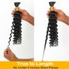 BEEOS Boho Hair for Braiding 24 Inch, 100g Human Brading Hair for Boho Braids #1 Jet Black, Long-Lasting Deep Wave Curl No Weft Full Ends view 4