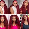 Burgundy Bundles 99J Deep Wave Human Hair Bundle Brazilian Wine Red Virgin Hair 3 Bundles 14 16 18 Inch Burgundy Deep Curly Bundle For Black Women 150G view 2