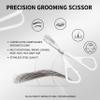 Stainless Steel Eyebrow Scissors with Comb, Precision Grooming Trimmer for Shaping Eyebrows Men Women, White view 4