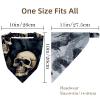 RODAILYCAY 4 Pieces Triangle Head Scarf, Chiffon Hair Kerchief, Skeleton Skull Elastic Hair Scarf Bandanas for Women Girls view 4