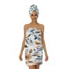 Yeahhhlife Boho Floral Bath Wrap Hair Towel Set, Adjustable Closure Spa Shower Towels, Quick Dry Soft Lightweight Bath Towels Skirt Body Wrap for Women view 1