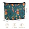 MUMEHAZ Portable Lipstick Pouch Zipper Toiletry Organizer Case Makeup Bag Lightweight Cosmetic Bags (Day of The Dead Skeleton Dance) view 2