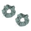 PATIKIL 4.33 Inch Zipper Scrunchie, 2 Pcs Silk Satin Hidden Pocket Scrunchie Elastic Hair Bands Soft Hair Ties Bracelet for Money Keys Hiding Women Thin Thick Hair Styling, Grey view 1