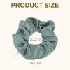 PATIKIL 4.33 Inch Zipper Scrunchie, 2 Pcs Silk Satin Hidden Pocket Scrunchie Elastic Hair Bands Soft Hair Ties Bracelet for Money Keys Hiding Women Thin Thick Hair Styling, Grey view 2
