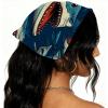 RODAILYCAY Skeleton Skull 4 Pieces Triangle Head Scarf, Chiffon Hair Bandanas Kerchief, Elastic Hair Scarf Bandanas for Women Girls view 2