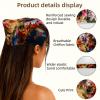 RODAILYCAY Skeleton Skull 4 Pieces Triangle Head Scarf, Chiffon Hair Bandanas Kerchief, Elastic Hair Scarf Bandanas for Women Girls view 3