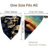 RODAILYCAY Skeleton Skull 4 Pieces Triangle Head Scarf, Chiffon Hair Bandanas Kerchief, Elastic Hair Scarf Bandanas for Women Girls view 4