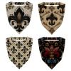 RODAILYCAY 4 Packs Hair Scarf Headband for Women Girls Non Slip Head Covers Black Retro Iris Ethnic Pattern Elastic Triangle Head Scarf Bandana view 1
