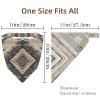RODAILYCAY 4 Pack Triangle Head Scarf, Chiffon Hair Kerchief, Elastic Hair Scarf Bandanas for Women Girls, Vintage Ethnic Style Pattern view 4