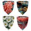RODAILYCAY 4 Pieces Hair Scarf, Chiffon Head Kerchief, Daisy Non Slip Triangle Headband Bandana for Women Girls view 1