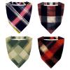 RODAILYCAY 4 Pack Hair Scarfs, Elastic Hair Scarf Headband, Triangle Kerchief, Checkered Pattern Non Slip Head Hairband Bandanas view 1
