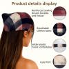 RODAILYCAY 4 Pack Hair Scarfs, Elastic Hair Scarf Headband, Triangle Kerchief, Checkered Pattern Non Slip Head Hairband Bandanas view 3