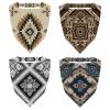 RODAILYCAY 4 Packs Hair Scarf, Retro Ethnic Style Pattern Chiffon Head Kerchief, Non Slip Triangle Headband Bandana for Women Girls view 1