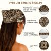 RODAILYCAY 4 Packs Hair Scarf, Retro Ethnic Style Pattern Chiffon Head Kerchief, Non Slip Triangle Headband Bandana for Women Girls view 3