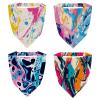 RODAILYCAY 4 Packs Hair Scarfs Headband, Colorful Marble Texture Pattern Triangle Head Scarves, Non Slip Hairband Bandanas, Head Kerchief for Women Girls view 1