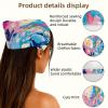RODAILYCAY 4 Packs Hair Scarfs Headband, Colorful Marble Texture Pattern Triangle Head Scarves, Non Slip Hairband Bandanas, Head Kerchief for Women Girls view 3