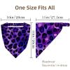 RODAILYCAY 4 PCS Hair Scarf Headband for Women Girls Non Slip Head Covers Elastic Triangle Head Scarf Bandana, Purple Leopard view 4