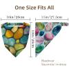 RODAILYCAY 4 Pack Triangle Head Scarf, Chiffon Hair Kerchief, Elastic Hair Scarf Bandanas for Women Girls, Colorful Beach Glass Pattern view 4
