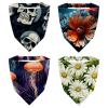 RODAILYCAY Jellyfish 4 Pieces Hair Scarf Headband, Chiffon Triangle Head Scarf, Non Slip Hair Bandanas Kerchief view 1