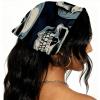 RODAILYCAY Jellyfish 4 Pieces Hair Scarf Headband, Chiffon Triangle Head Scarf, Non Slip Hair Bandanas Kerchief view 2