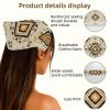 RODAILYCAY 4 Pack Hair Scarfs, Abstract Geometric Ethnic Pattern Elastic Hair Scarf Headband, Triangle Kerchief, Head Hairband Bandanas view 3