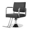 JAYEUW Barber Chair Hair Salon Chair for Hair Stylist for Home, Hydraulic Salon Styling Chair with PU Leather, Adjustable Height, Footrest, Heavy-Duty Steel Frame (Black w/Silver Base) view 1